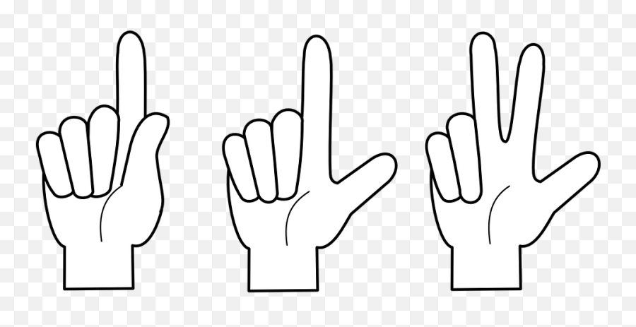 Finger Clipart One Little Finger Finger One Little Finger - Finger Counting Clipart Transparent Background Emoji,Two Fingers Up Emoji
