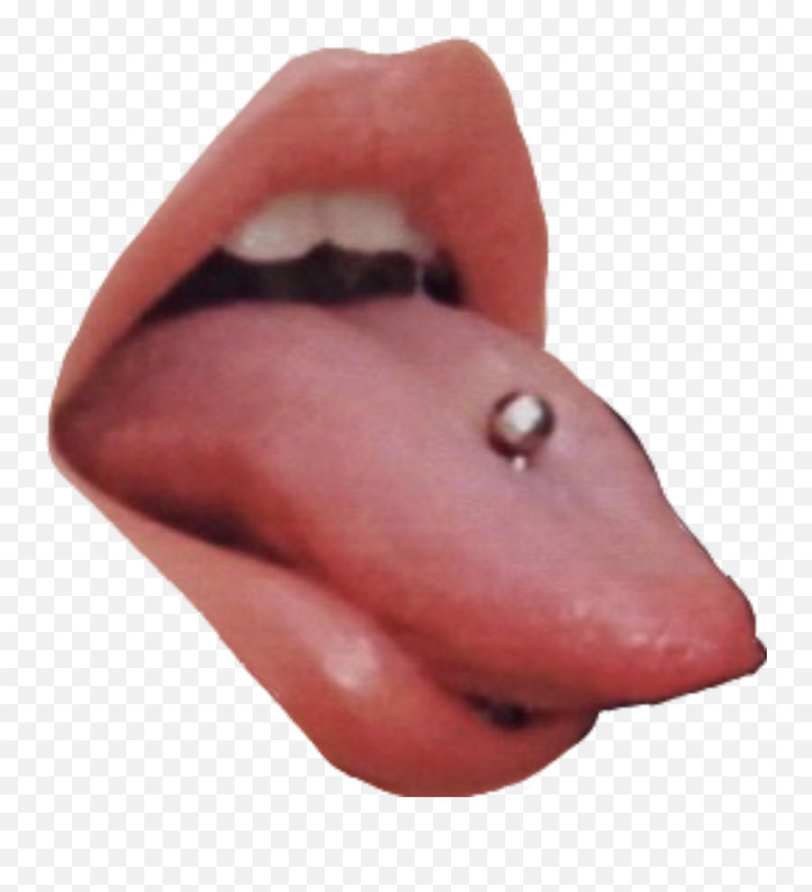 Boca Lengua Piercings Sticker Emoji,Pierced Tongue Emoji
