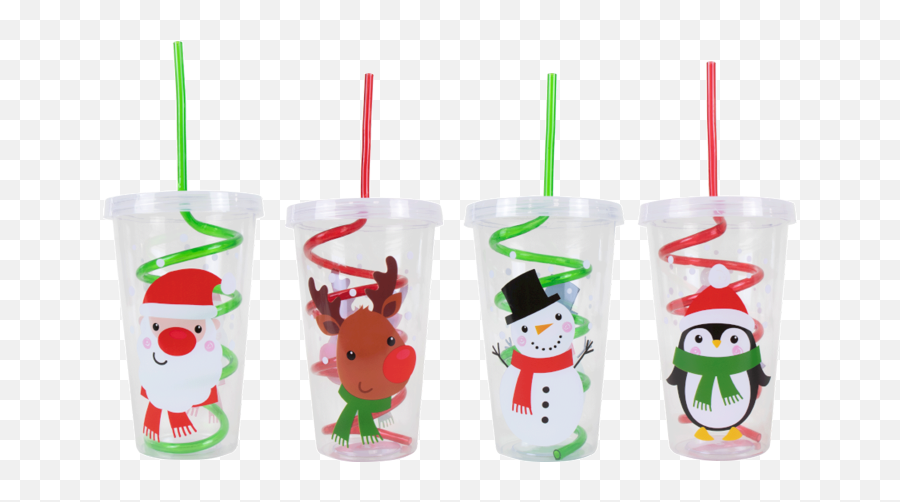 Christmas Cups Twist Straw Emoji,Emoji Plastic Cups