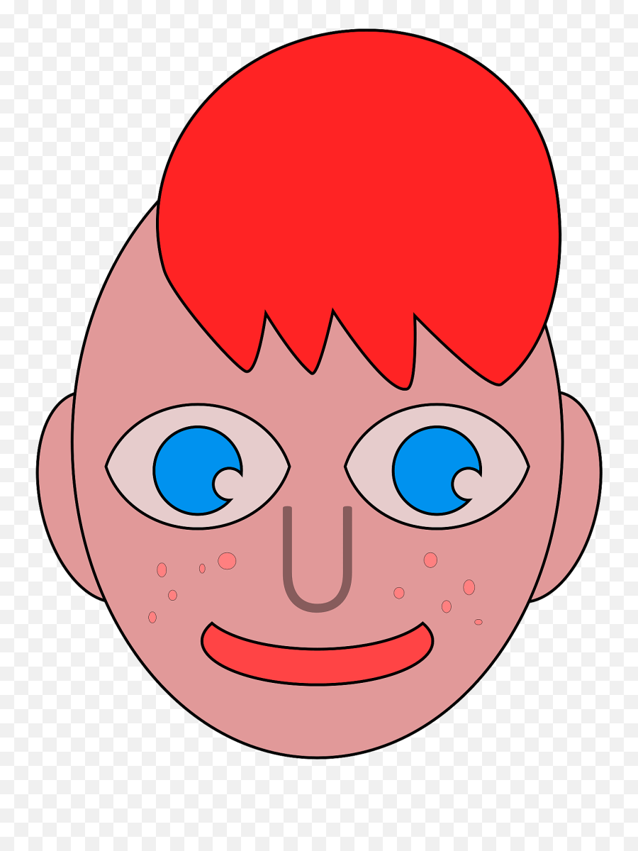 Redhead Blue Punk Clipart - Dot Emoji,Red Head Emoticon