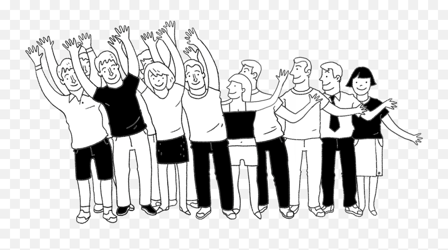Mexican Wave Cartoon Transparent - People Doing The Wave Clipart Emoji,Party Wave Emoticon