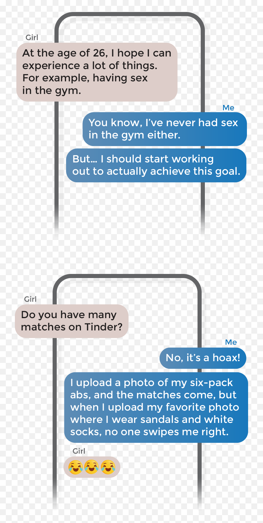 How To Create Funny Tinder Messages - Vertical Emoji,Comedian Who Jokes About Men Not Showing Emotion
