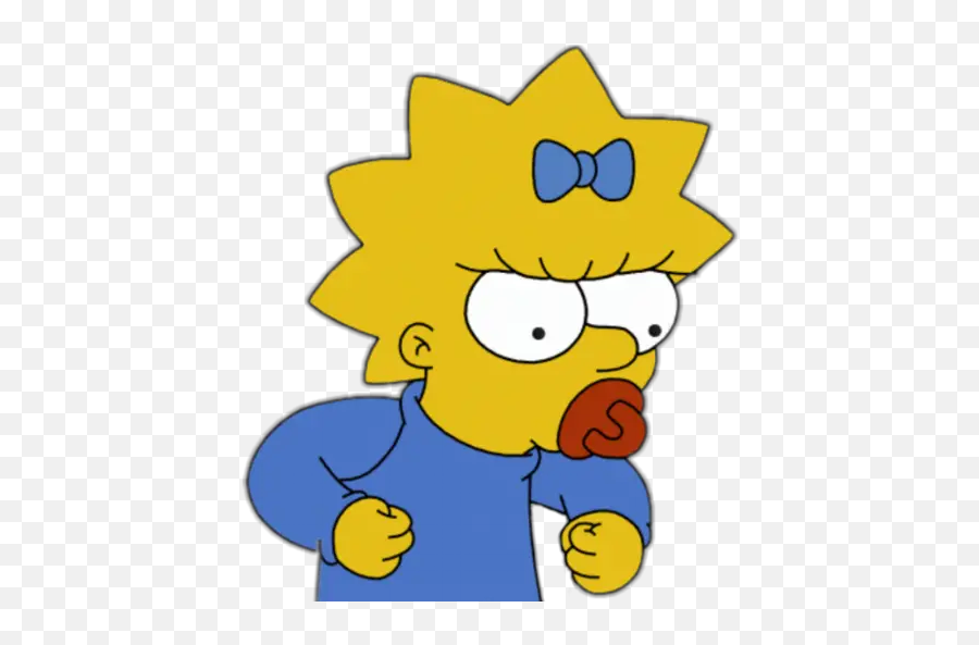 Maggie Simpson Stickers For Whatsapp - Maggie Simpson Mad Emoji,Simpsons Facebook Emojis