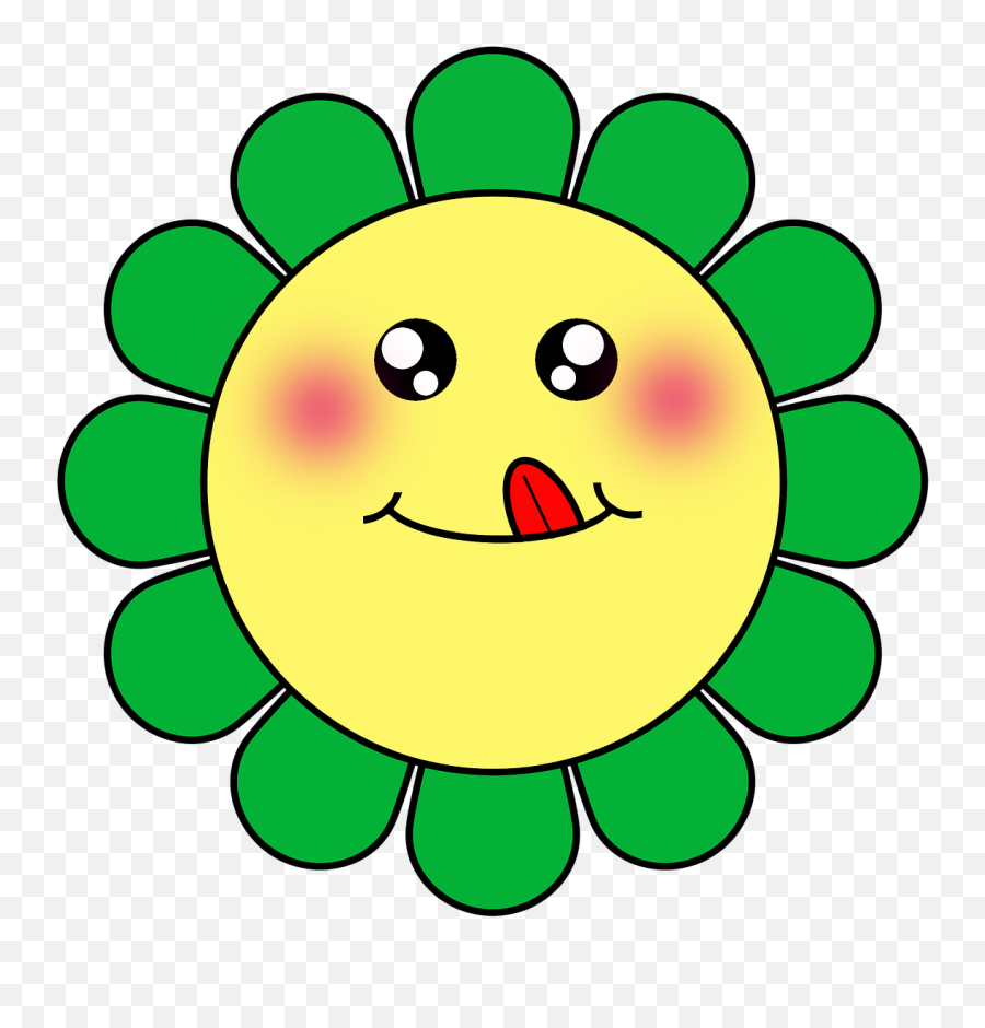 Flowerscartooncutesmileform - Free Image From Needpixcom Happy Emoji,Flowers Emoticon