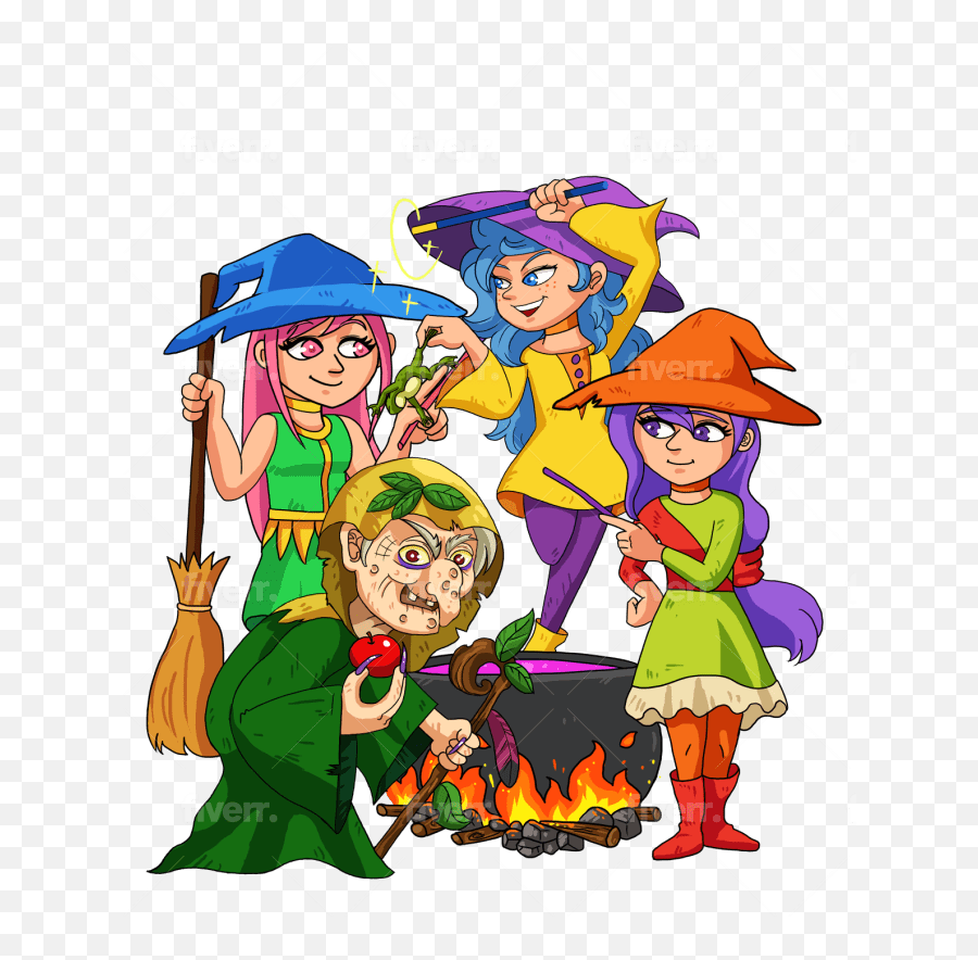 Draw Nice Character In Cartoon Or Anime Or Chibi Style - Sharing Emoji,Witch's Hat Emoji