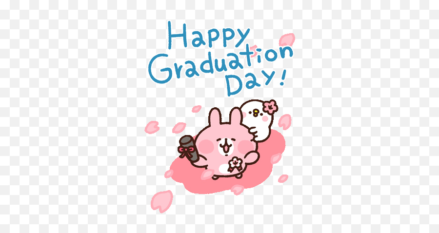 Piske Usagi Help You Celebrate - Happy Graduation Day Kawaii Emoji,Graduation Emoji Gifs