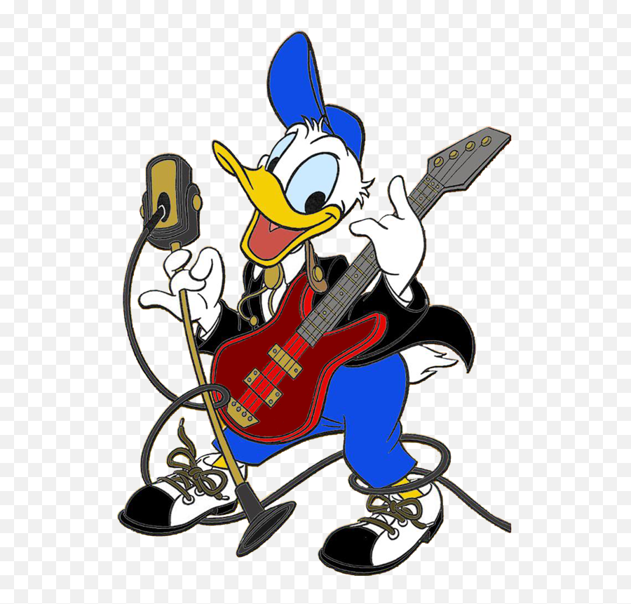 Rock Clip Art - Donald Duck Music Emoji,Free Emoticon Clip Art Rock Band