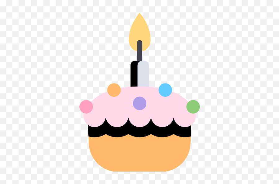Cake Vector Svg Icon - Cake Decorating Supply Emoji,Emoticon Cupcake Candle