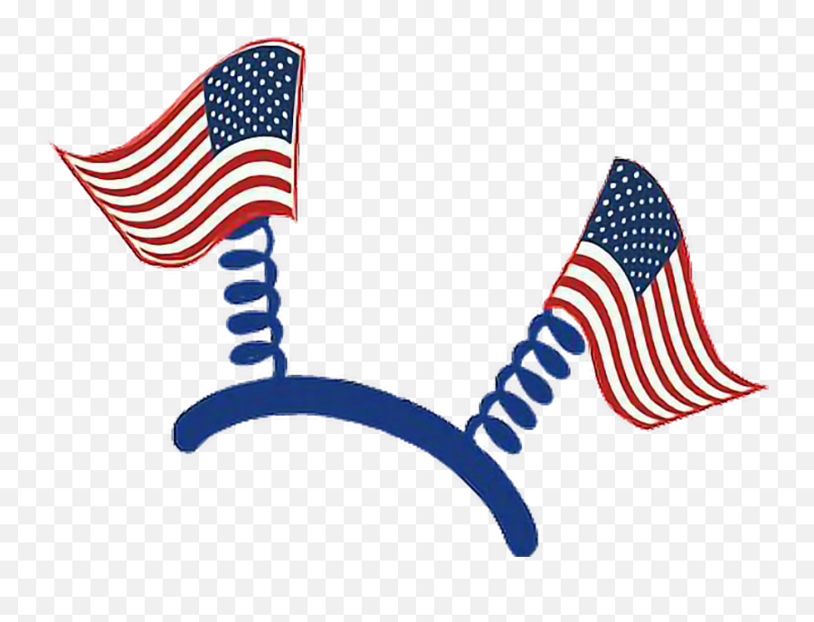 American Flag Sticker By Jackie G - American Emoji,United States Flag Emoji