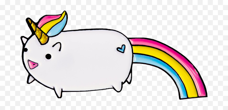 Lucky Rainbow Unicorn Pin - Unicorn Clipart Full Size Dot Emoji,Rainbow Unicorn Emoji