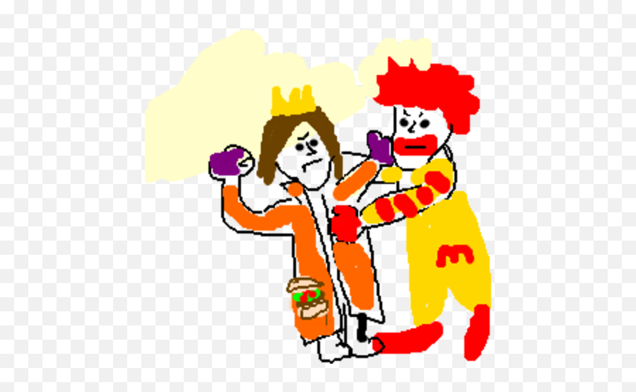 Image - 761604 Ronald Mcdonald Vs The Burger King Know Emoji,Mcdonalds Emoticon