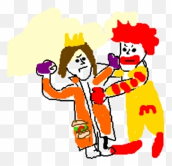 Image - 761604 Ronald Mcdonald Vs The Burger King Know Emoji,Mcdonalds Emoticon