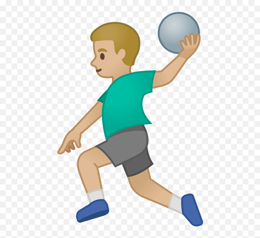 U200d Man Playing Handball Medium - Light Skin Tone Emoji,How To Put An Emoji On A Photo