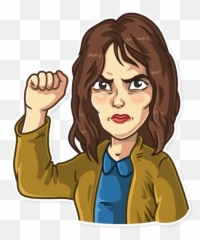 Stranger Things Stickers - Live Wa Stickers Emoji,Shrug Emoji Woman Brown Hair