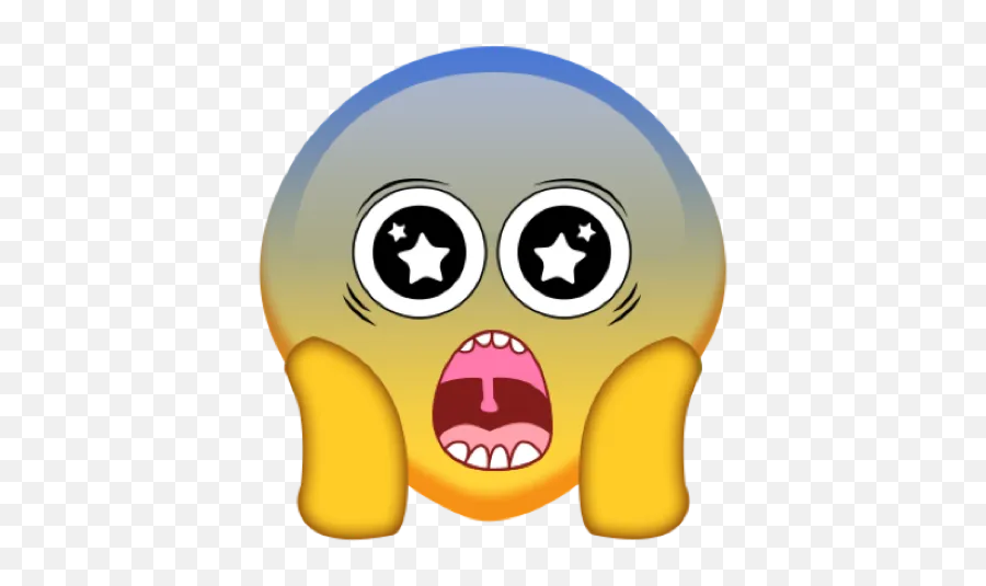 Mood Emojis By Idk - Sticker Maker For Whatsapp,Blue Emoji Gasp
