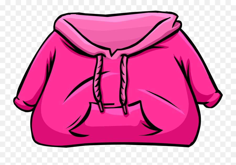 Pink Hoodie - Club Penguin Black Hoodie Emoji,Emojis Sweatshirt