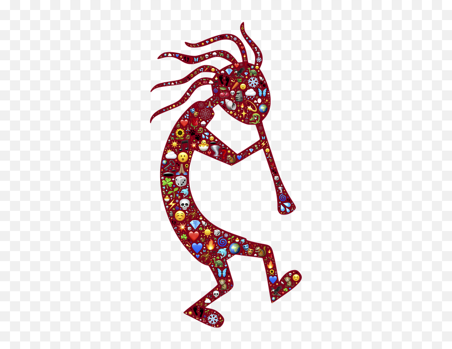 Free Photo Spirit Fun Life Kokopelli - Dot Emoji,Red Recording Emoji