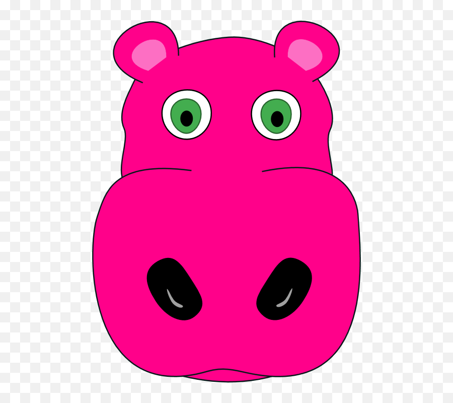 All Free Clip Art And Transparent Png Graphics Of Animals - Hippopotamus Head Cartoon Emoji,Emoticon Tirando Un Beso