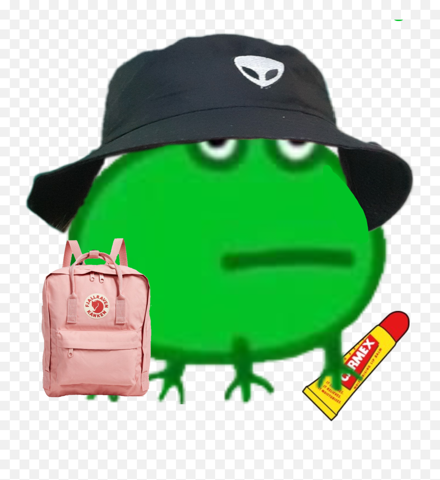 Aesthetic Sticker - Fictional Character Emoji,Frog Emoji Hat