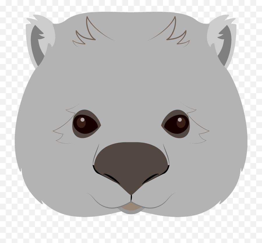 Wombat Face Clipart - Soft Emoji,Wombat Emoji