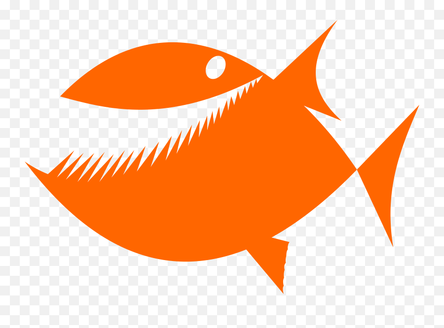 Fish Silhouette - Fish Clipart With Open Mouth Emoji,Fish Emojis