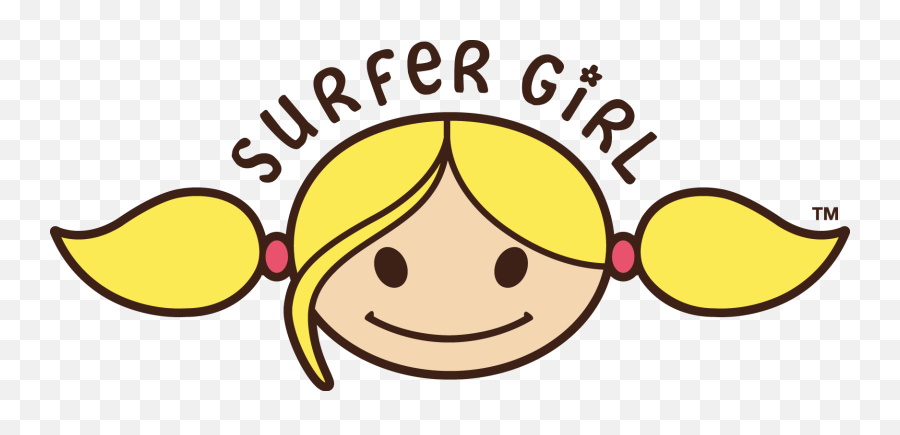 Inspiration - Surfer Girl Logo Vector Emoji,Surf's Up Emoticon