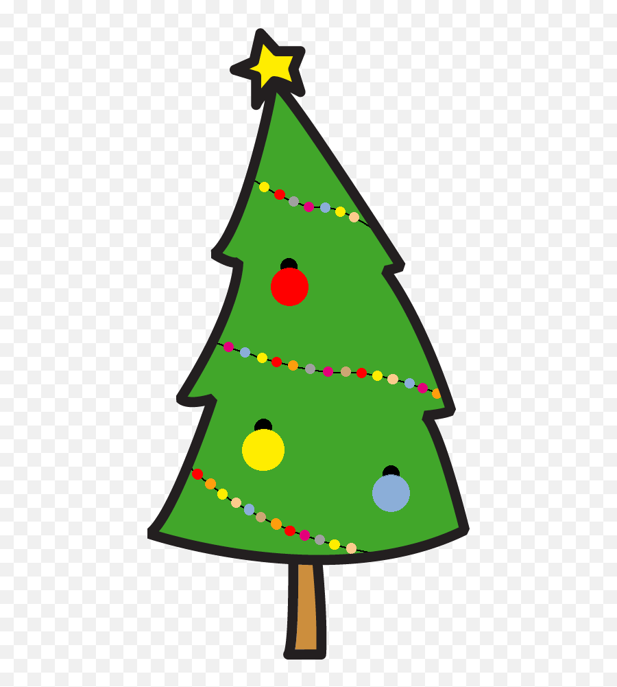 Free Animated Tree Pictures Download Clip Art Christmas Cute - Christmas Tree With Ornaments Clipart Emoji,Christmas Emoji Iphone