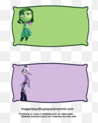 Etiquetas Con Personajes Del Reves - Fictional Character Emoji,Inside Out Emotions Spanish