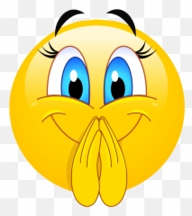 Praying Emoji Decal - Hoping Emoji,Prayer Emojis Transparent