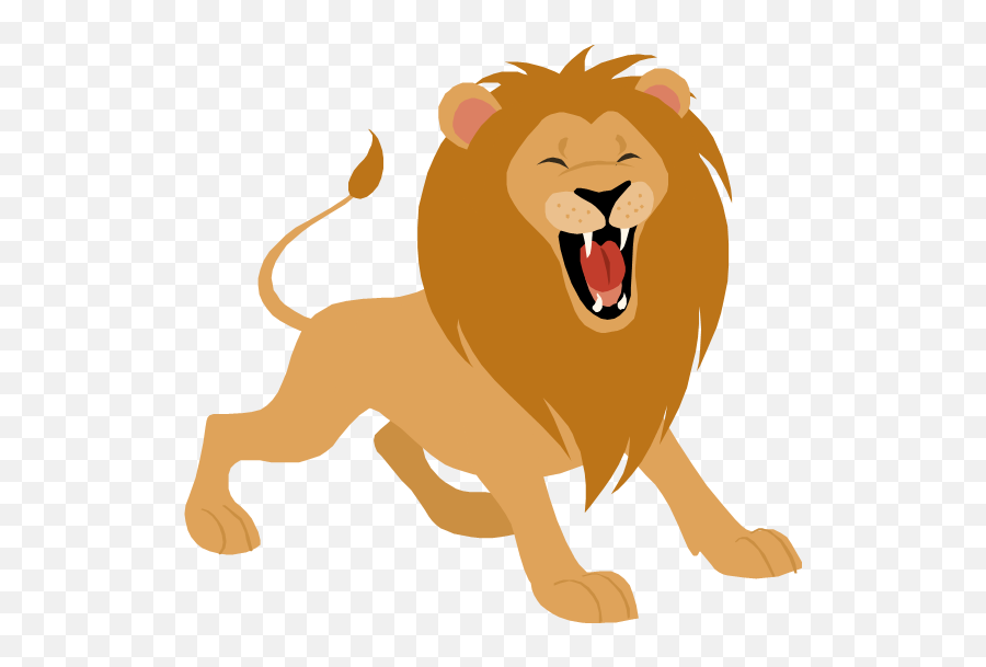 Cartoon Lion Roaring Frees That You Can - Transparent Roaring Lion Clipart Emoji,Roar Like A Lion Emotions Book
