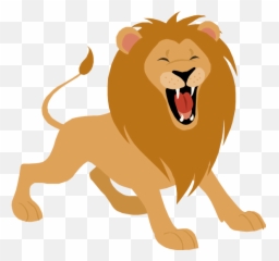 Cartoon Lion Roaring Frees That You Can - Transparent Roaring Lion Clipart Emoji,Roar Like A Lion Emotions Book