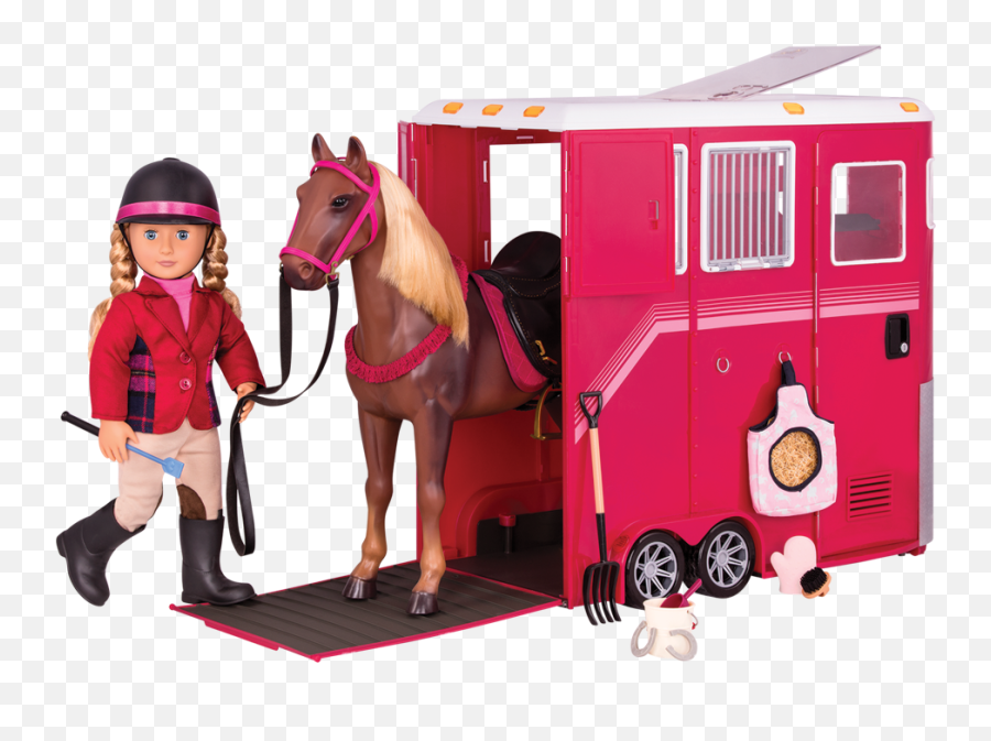 Deluxe Riding Bundle - Our Generation Doll Horse Set Emoji,Animated Super Horse Emoticon