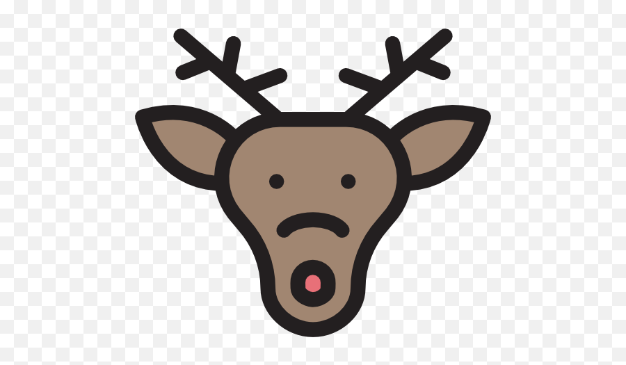 Reindeer Elk Christmas Animals Xmas - Portable Network Graphics Emoji,Moose Emoji