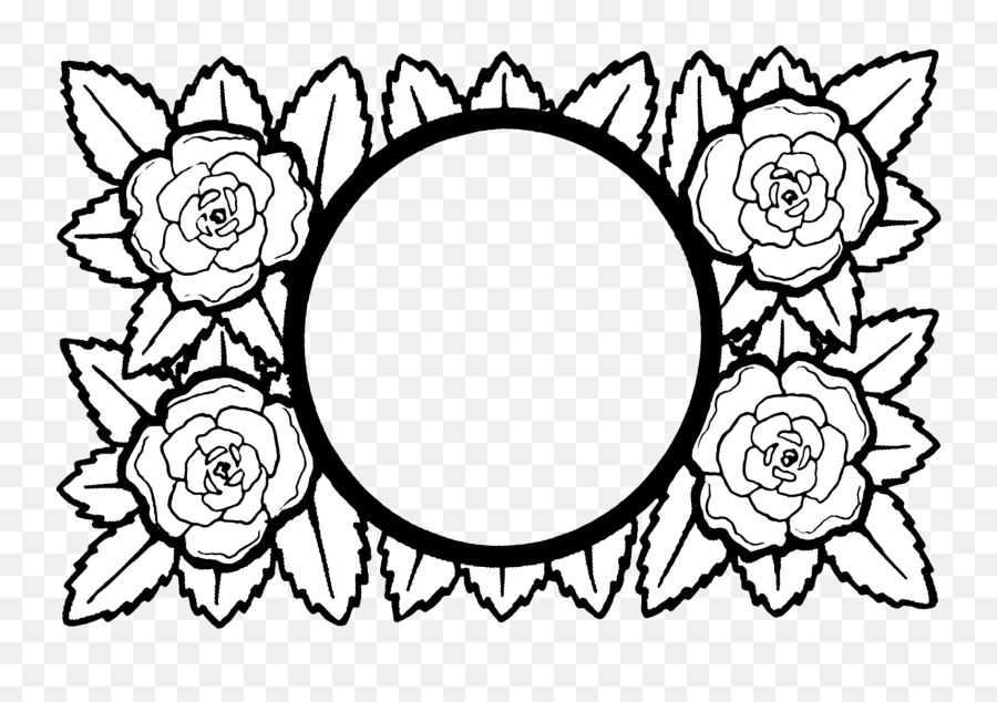 Espejo Redondo Negro Hierro Clipart - Full Size Clipart Circle Birthday Banner Template Emoji,Emojis De Amor Con Background Negro