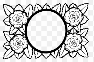 Espejo Redondo Negro Hierro Clipart - Full Size Clipart Circle Birthday Banner Template Emoji,Emojis De Amor Con Background Negro
