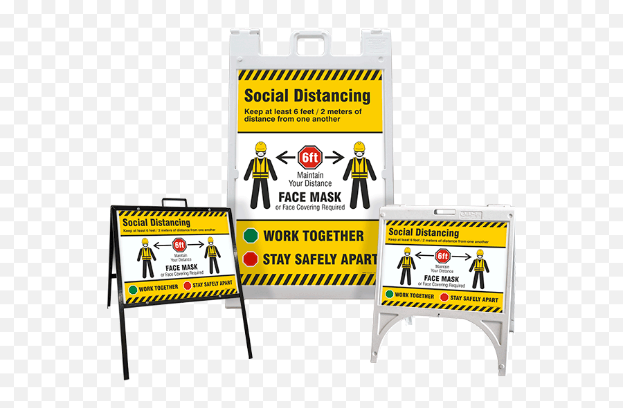 Covid - 19 Construction Signs Construction Site Covid19 Signs Frame Construction Signage Emoji,Construction Traffic Control Emojis