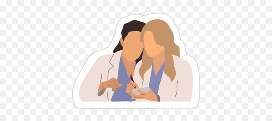 Greys Anatomy Stickers For Whatsapp - Meredith And Cristina Sticker Emoji,Grey's Anatomy Emoji