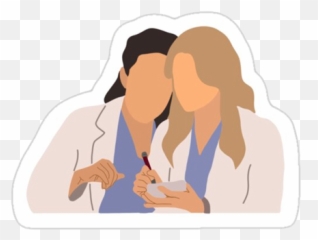 Greys Anatomy Stickers For Whatsapp - Meredith And Cristina Sticker Emoji,Grey's Anatomy Emoji