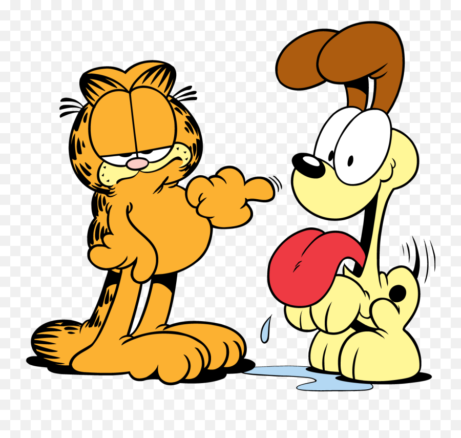 Odie Hugging Garfield - Discord Owo Clipart Full Size Imagenes De Garfield Y Odie Emoji,Owo Discord Emoji