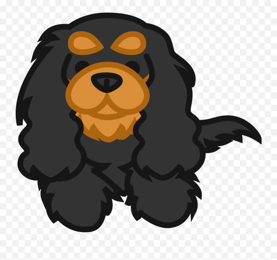 Ios Android Black Dog Cartoon Night - Cavalier King Charles Spaniel Gif Emoji,Night King Emoji