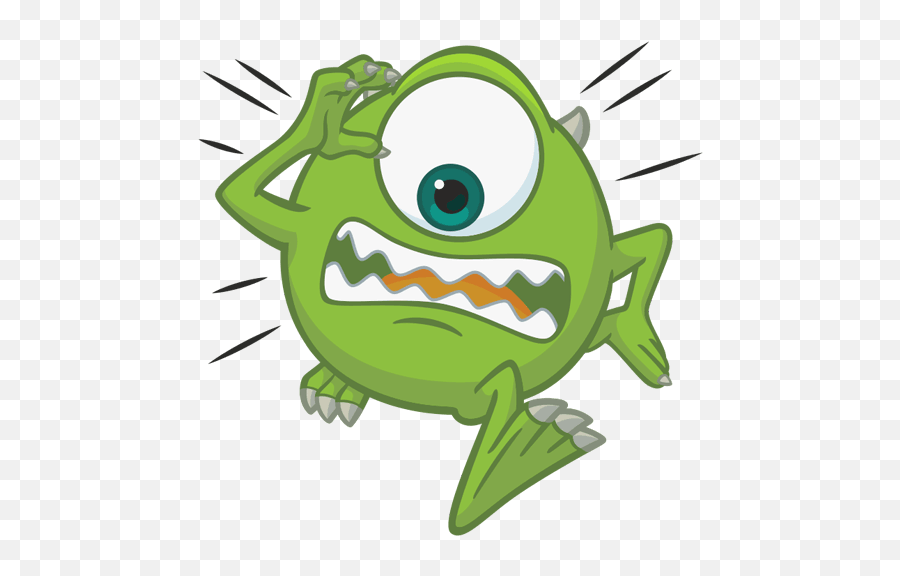 Vk Sticker 10 From Collection Mike Wazowski Download For Free - Happy Emoji,Mike Rlm Emoji