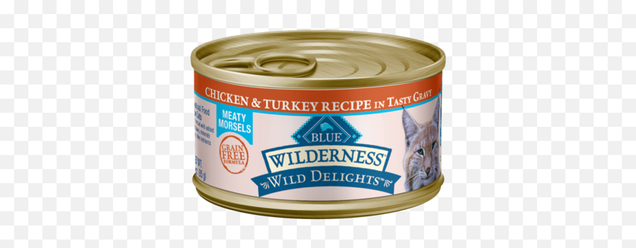 Blue Buffalo Wilderness Wild Delights High Protein Grain Free Natural Adult Meaty Morsels Wet Cat Food Chicken U0026 Turkey 3 - Oz Can Emoji,What Emotion Is This Cat Showing Next To Pancakes