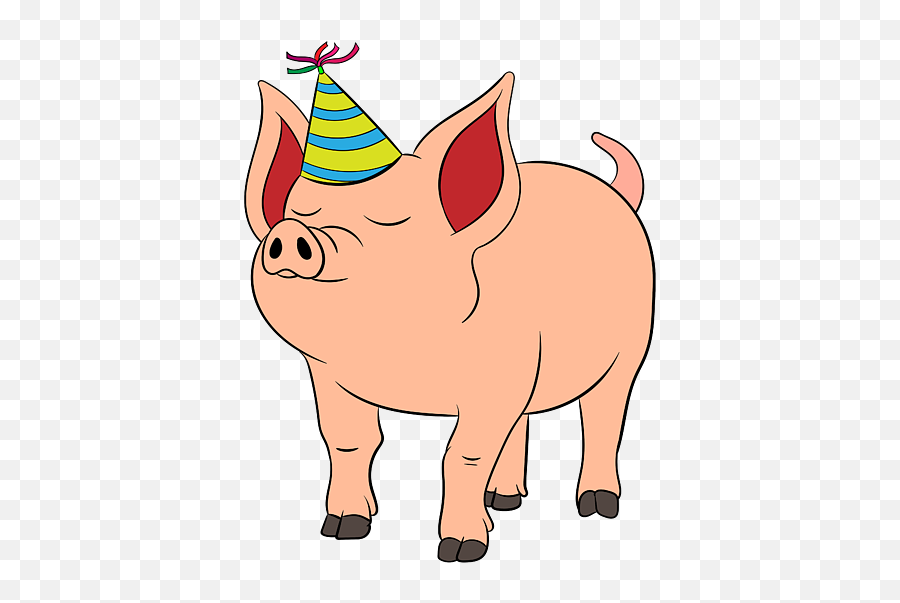 Celebration Party Pink Pig Farmer Oink Farm Barn Oink Mud Emoji,Cute Piggy Text Emoticon
