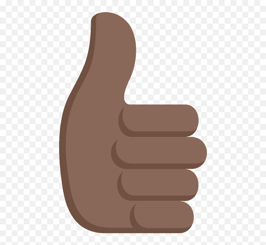 Thumbs Up Dark Skin Tone Emoji High Definition Big - Thumb Signal,Ok Sign Emoji
