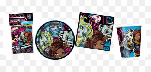 Girls Party Supplies U2013 Carmenu0027s Cupcakes U0026 Party Supplies - Monster High Emoji,Emoji Plates And Napkins