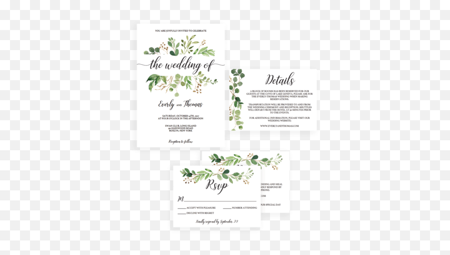 Floral Wreath Wedding Invitation With - Horizontal Emoji,Wedding Emoji Pictionary Pdf