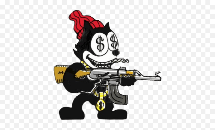 Black Tattoo Gun Anime Sticker - Fictional Character Emoji,Emoji Tattoo Gun
