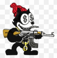 Black Tattoo Gun Anime Sticker - Fictional Character Emoji,Emoji Tattoo Gun