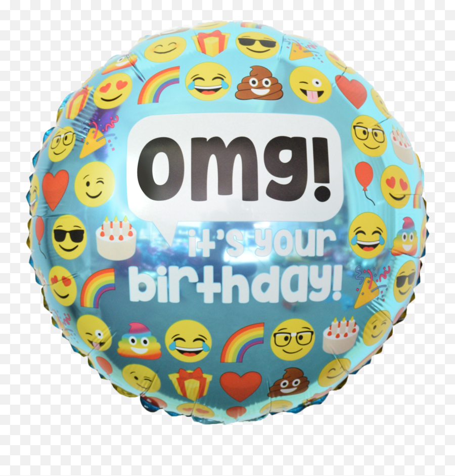 Omg Its Your Birthday Foil Balloon - Dot Emoji,Balloon Emoji