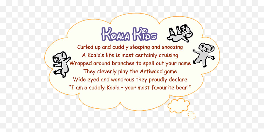 Koala Poems - Language Emoji,Emotion Poems For Children